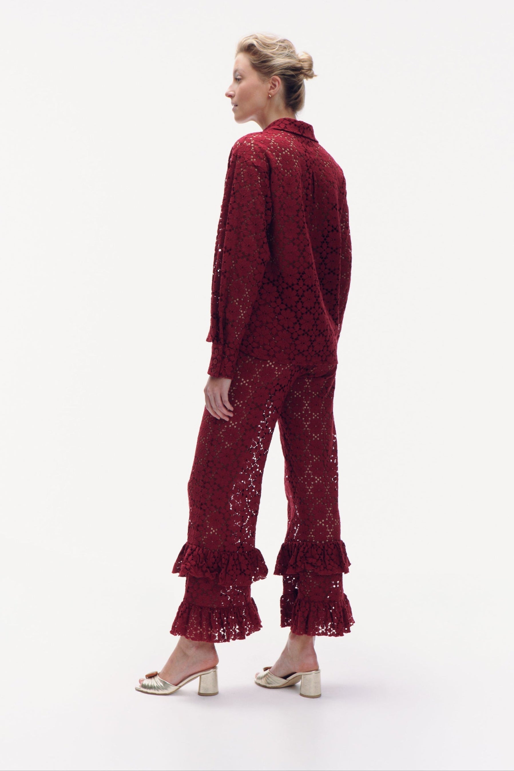 Malone Trousers - burgundy