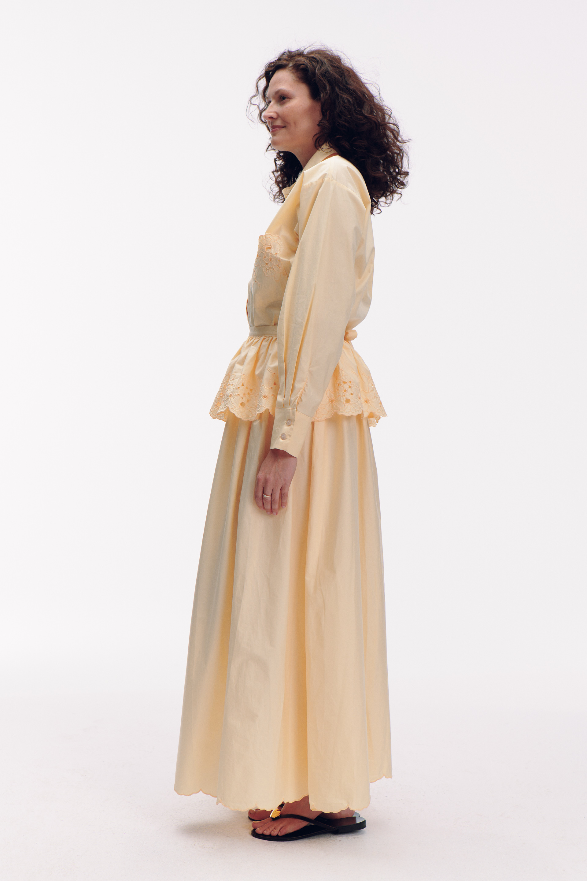 Francisco Skirt with detachable peplum - yellow