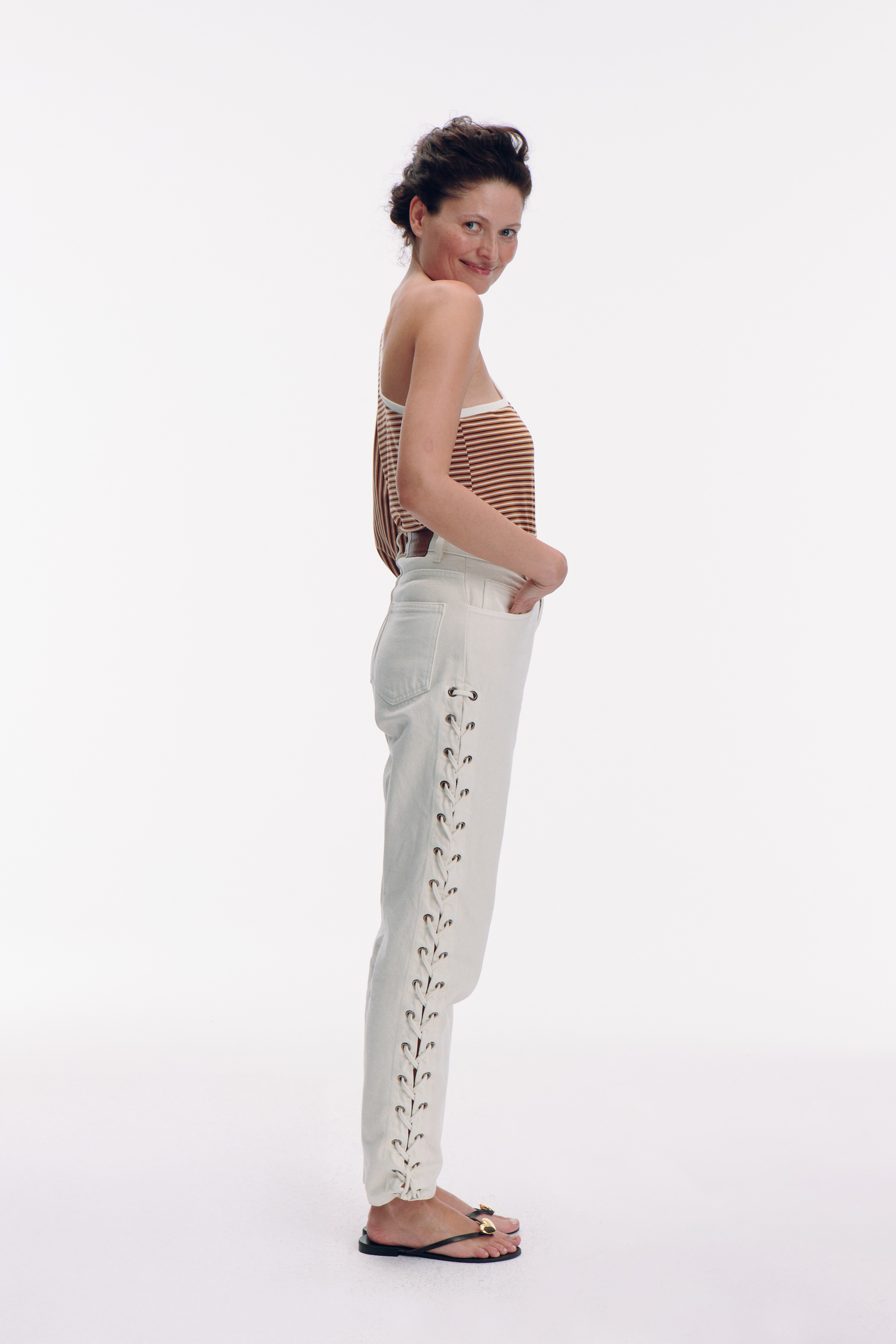 Perez One Shoulder Longsleeve - white