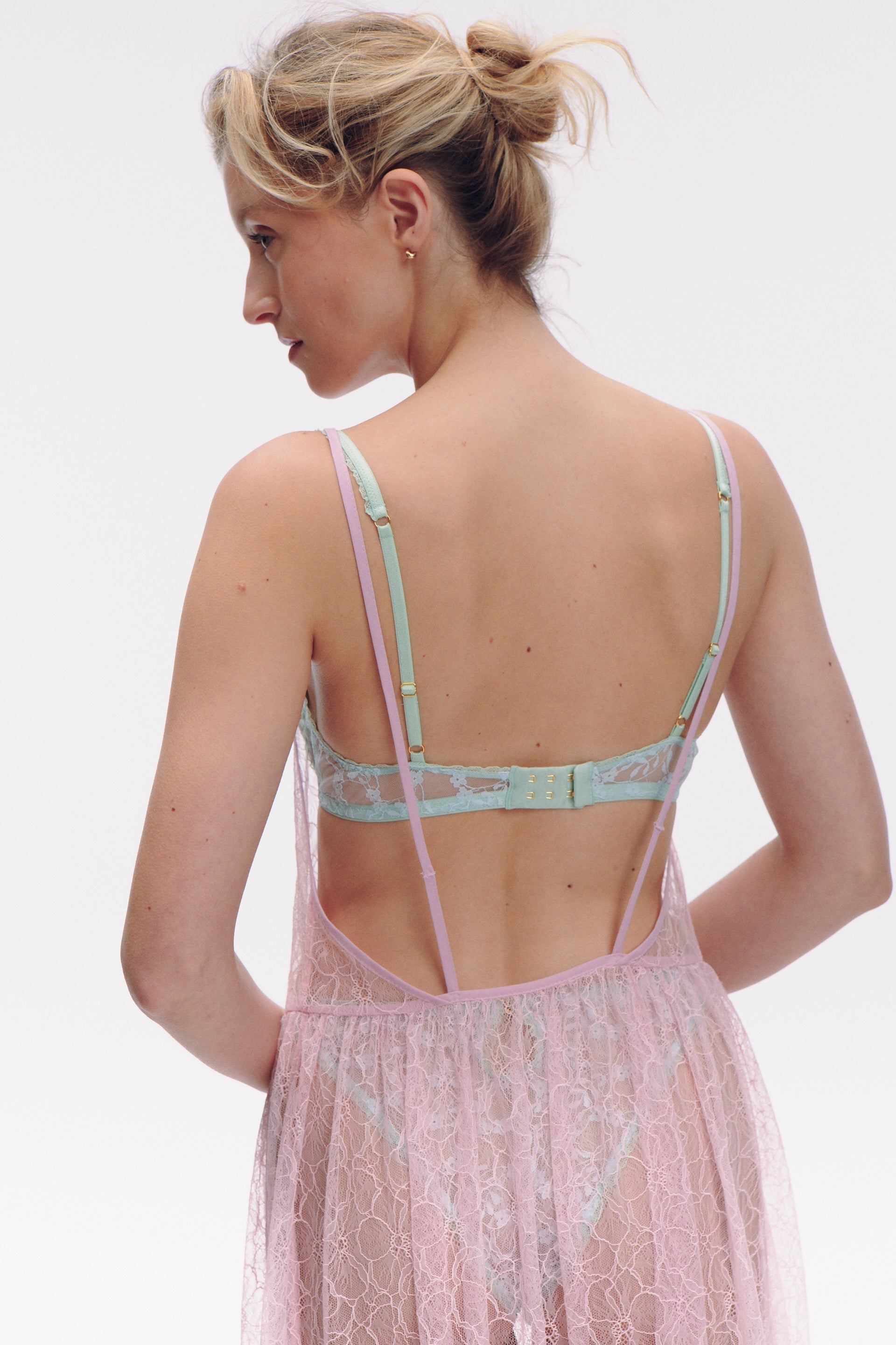 MENTHE flower underwire bra