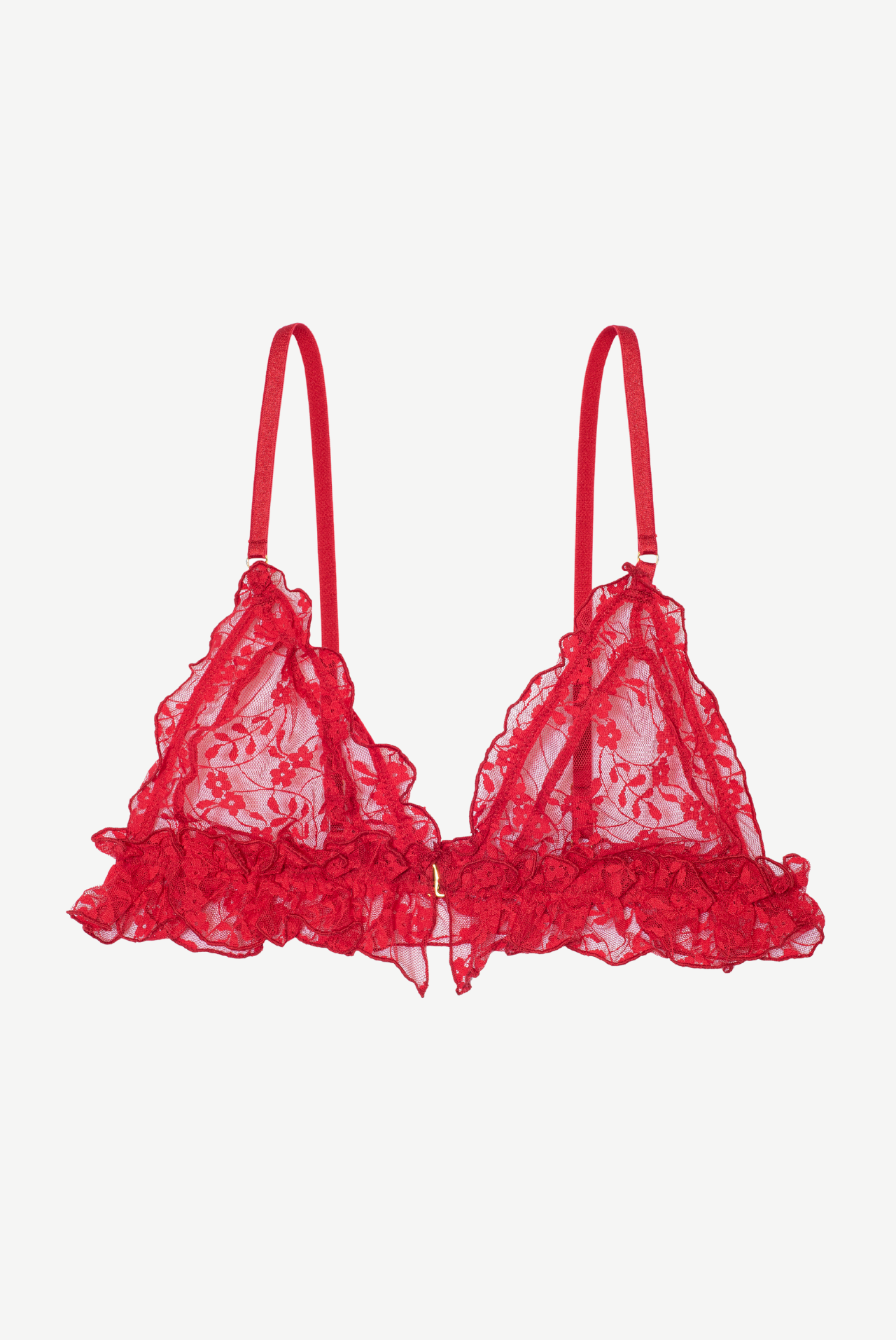 PAVOT ruffled triangle bra