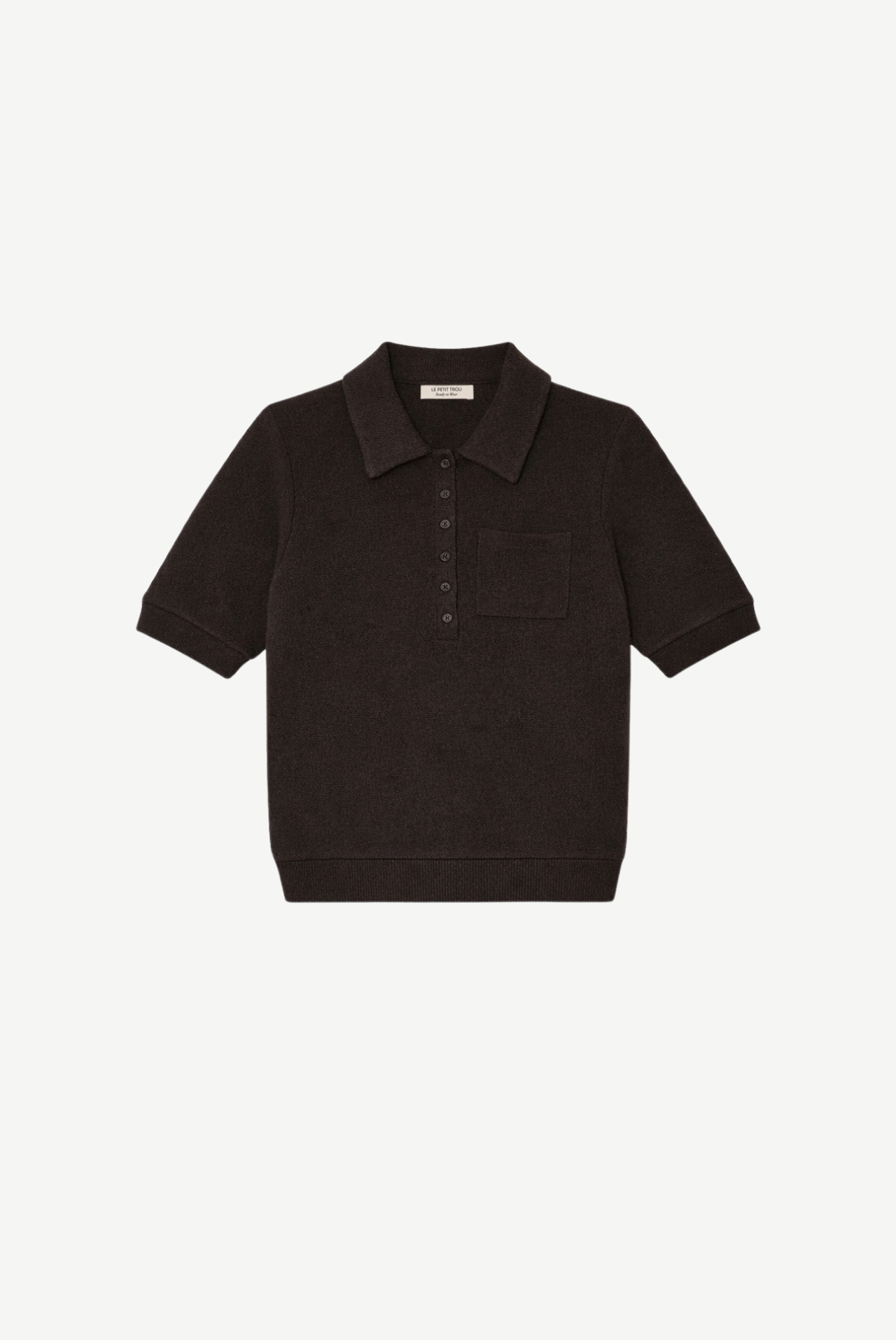Antoine Brushed Cotton Polo - brown