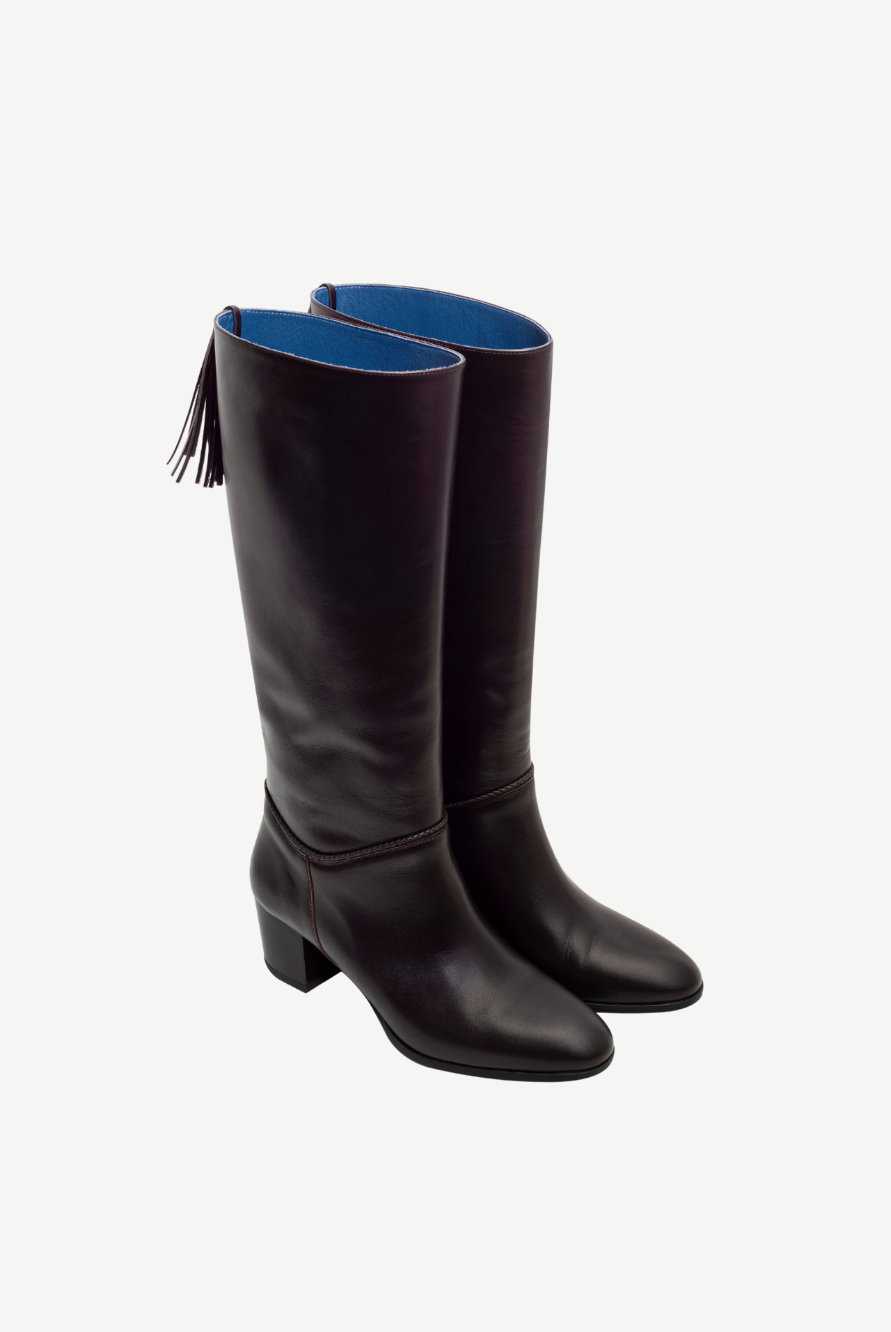 Aubin Heeled Leather Boots with Fringe