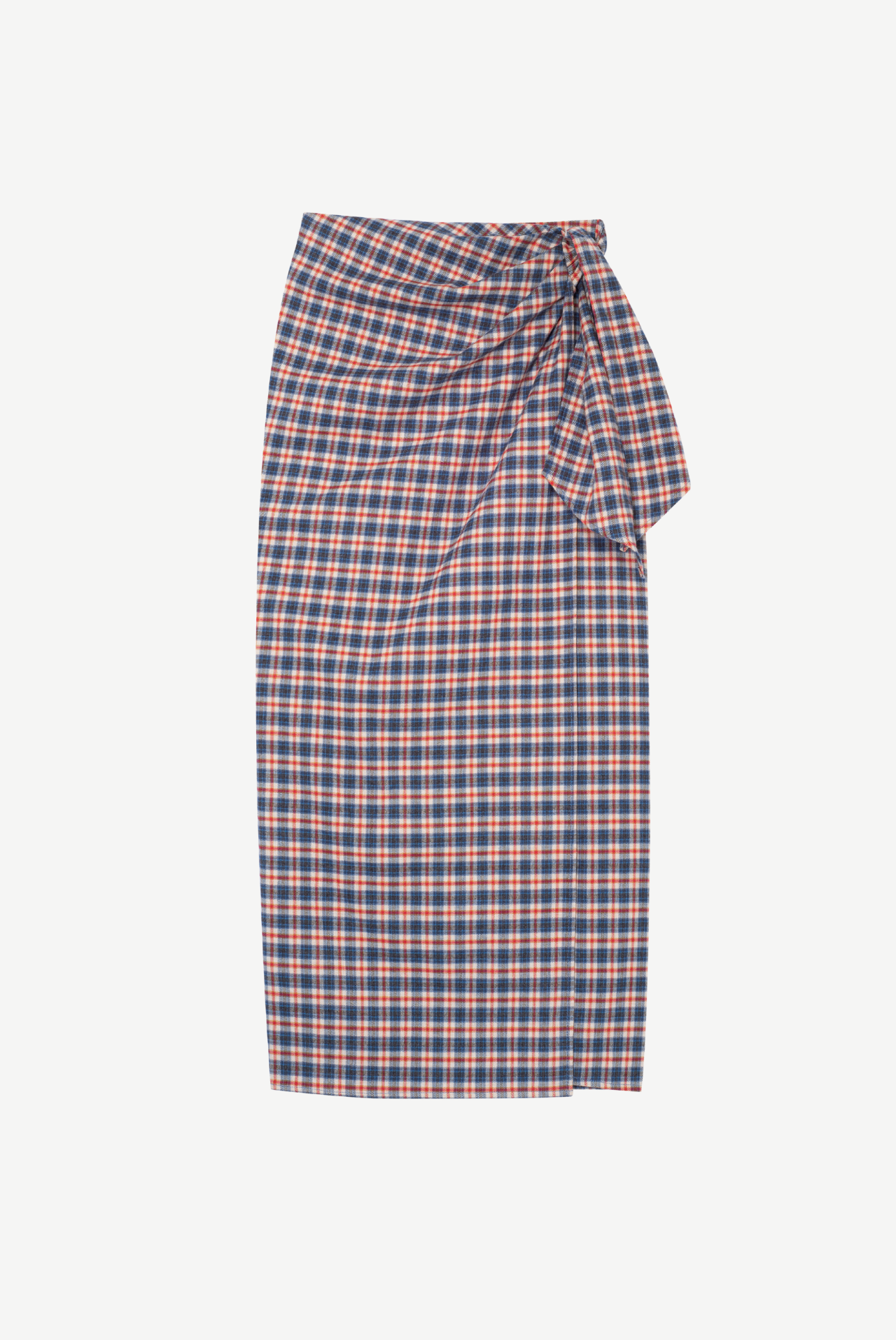 Gaspard Gathered Checked Midi Skirt