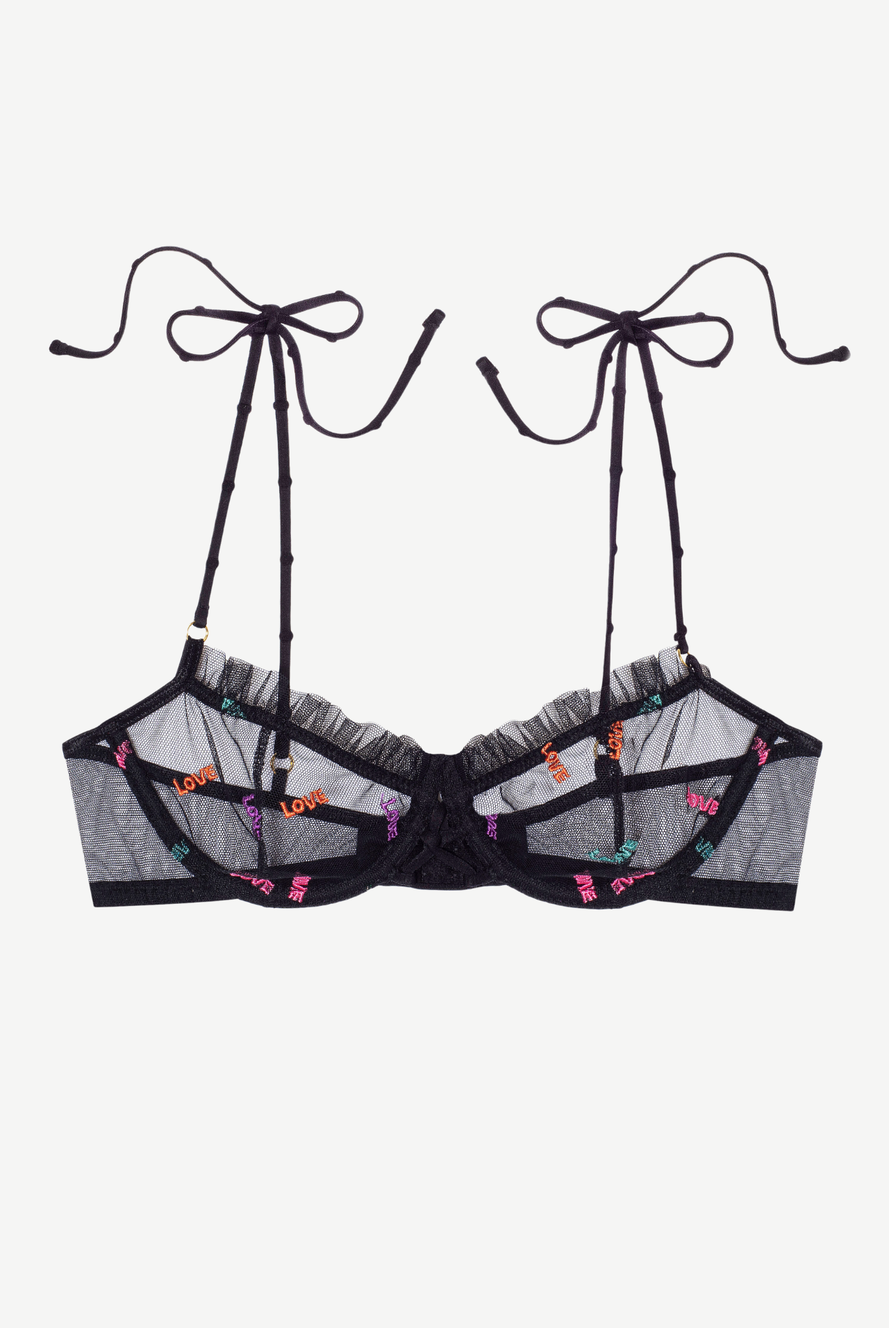 LOVE Underwire Bra with Tied-Up Shoulder Straps