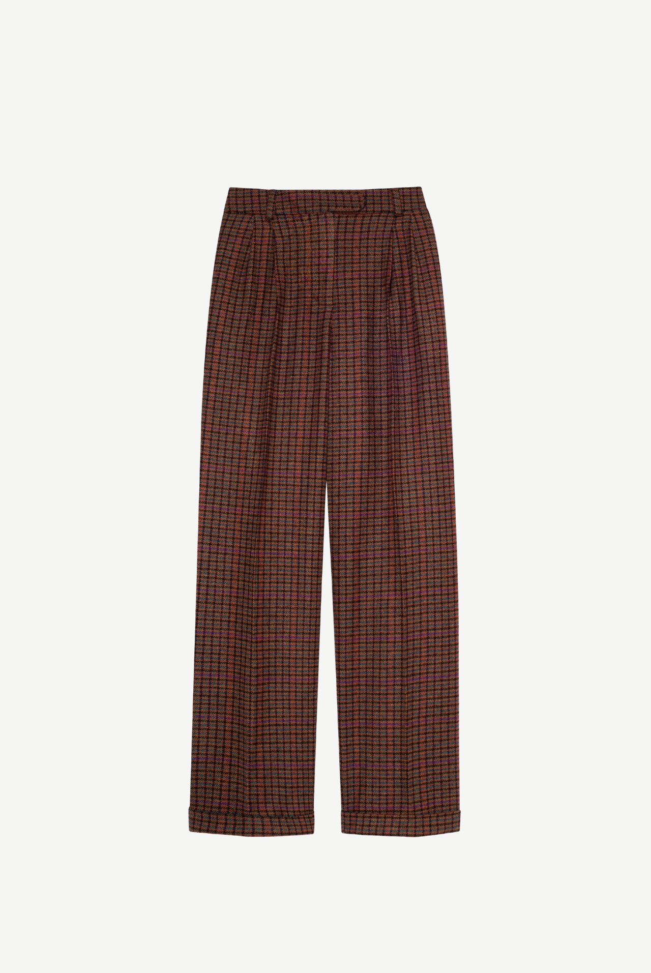 Miki High-Waist Pleated Wool Trousers