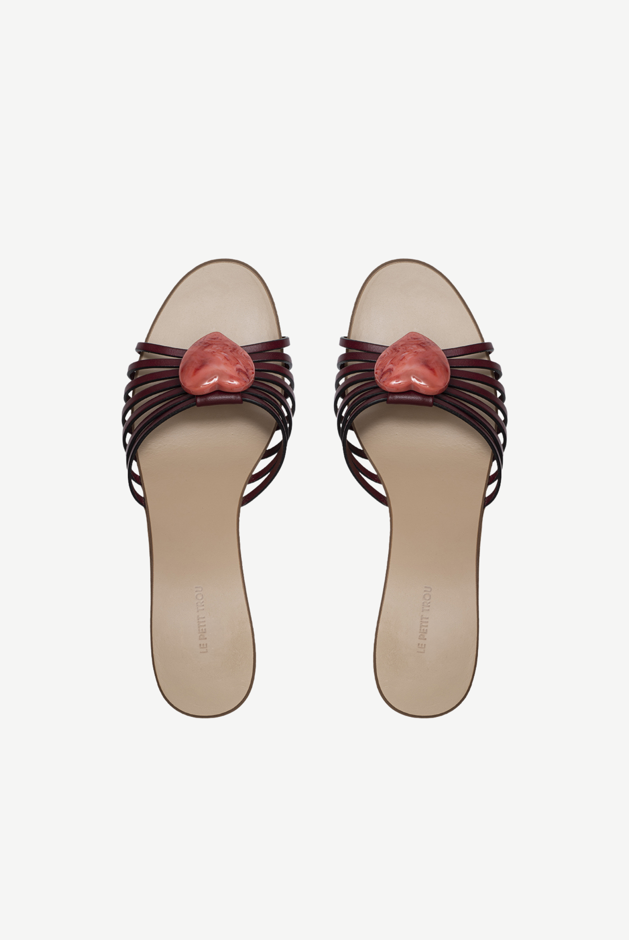 Romeo Leather Heeled Sandals - cream
