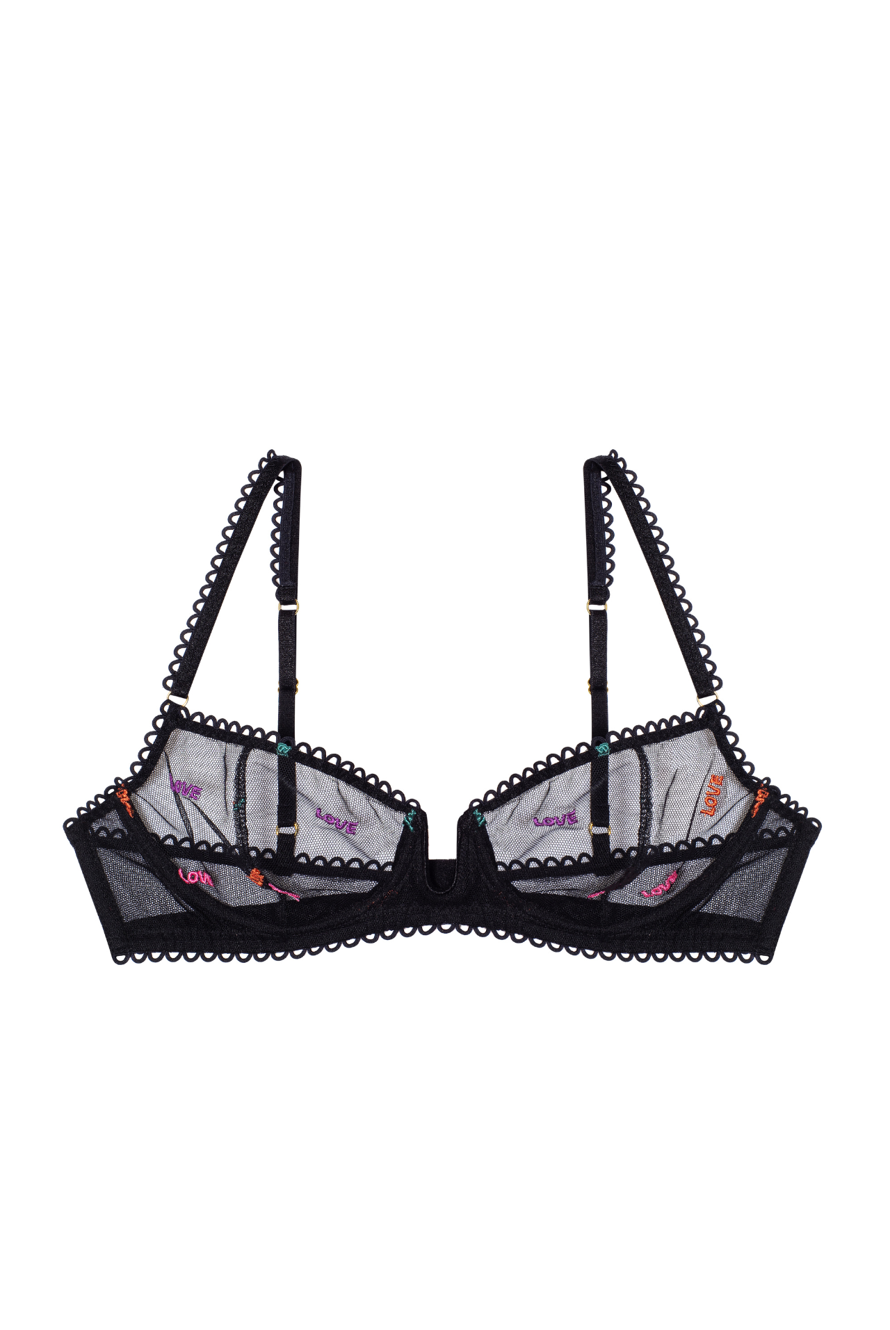 NOIR Triangle Bra With Satin and Pendant